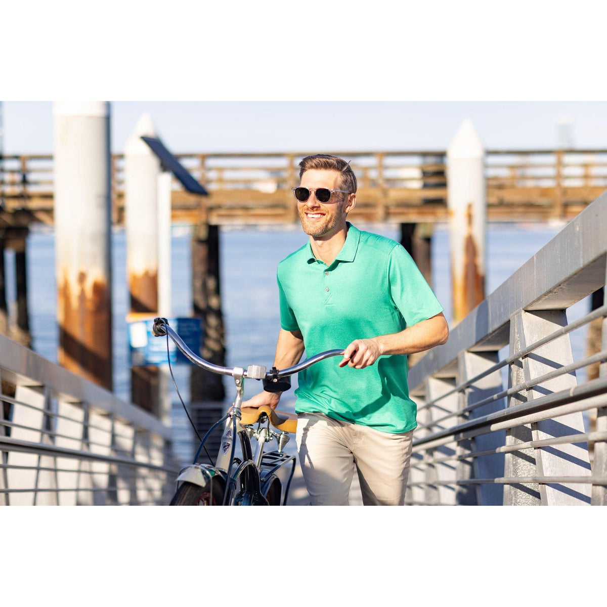 Cutter & Buck Coastline Recycled Double Peached Mens Polo