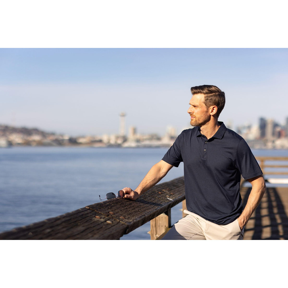 Cutter & Buck Coastline Recycled Double Peached Mens Polo