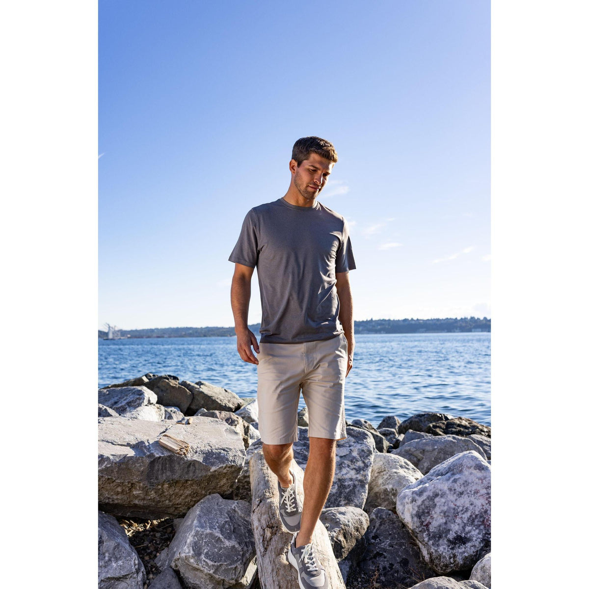 Cutter & Buck Coastline Recycled Double Peached Mens Short Sleeve Tee