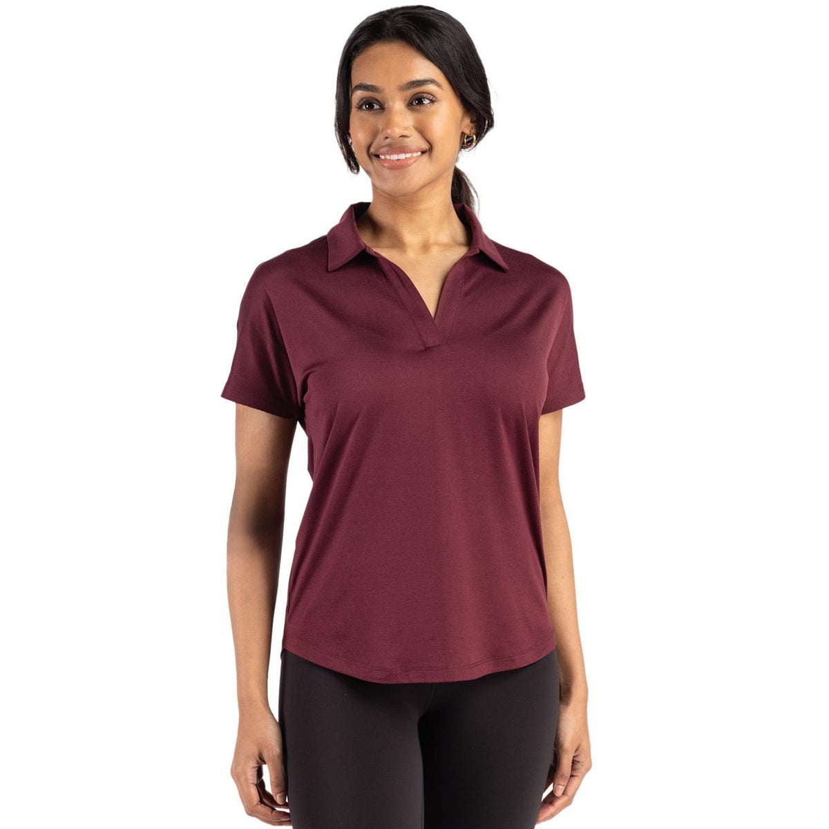 Cutter & Buck Coastline Recycled Double Peached Womens Dolman Polo