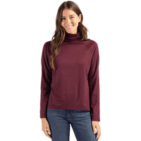 Cutter & Buck Coastline Recycled Double Peached Womens Funnel Neck Pullover