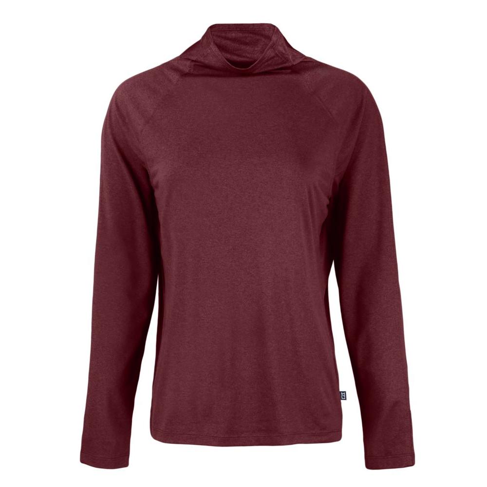 Cutter & Buck Coastline Recycled Double Peached Womens Funnel Neck Pullover