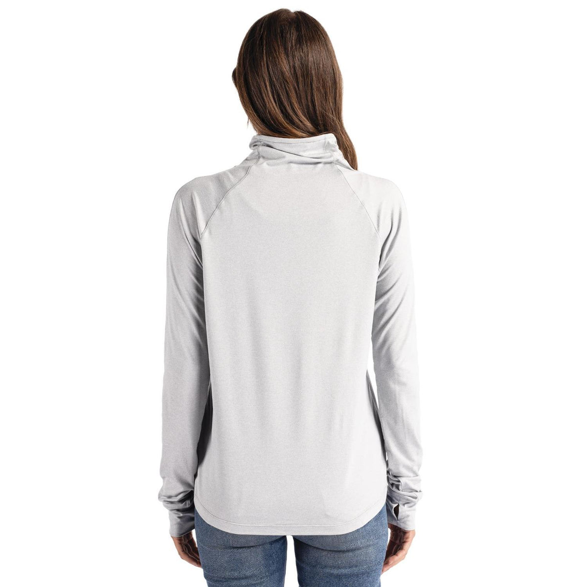 Cutter & Buck Coastline Recycled Double Peached Womens Funnel Neck Pullover