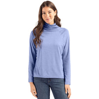 Cutter & Buck Coastline Recycled Double Peached Womens Funnel Neck Pullover