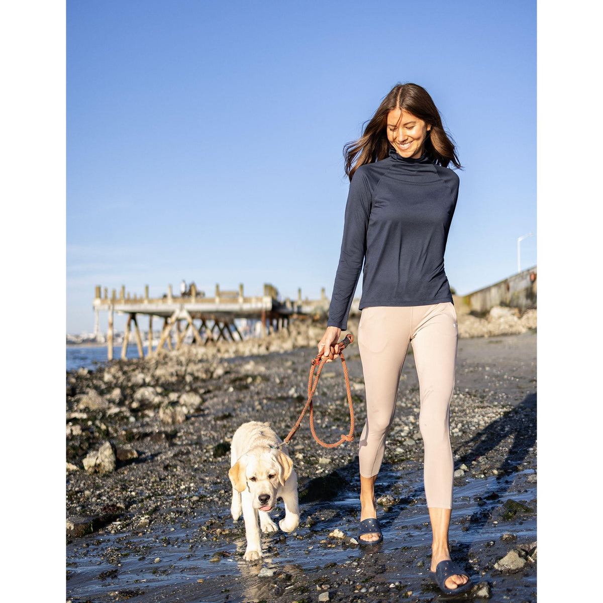 Cutter & Buck Coastline Recycled Double Peached Womens Funnel Neck Pullover