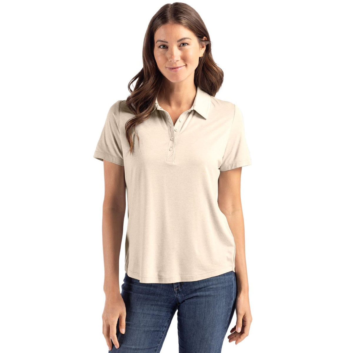 Cutter & Buck Coastline Recycled Double Peached Womens Polo