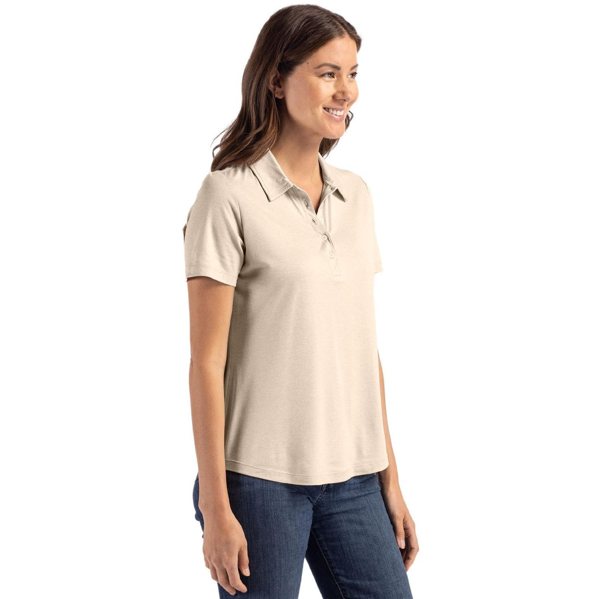 Cutter & Buck Coastline Recycled Double Peached Womens Polo