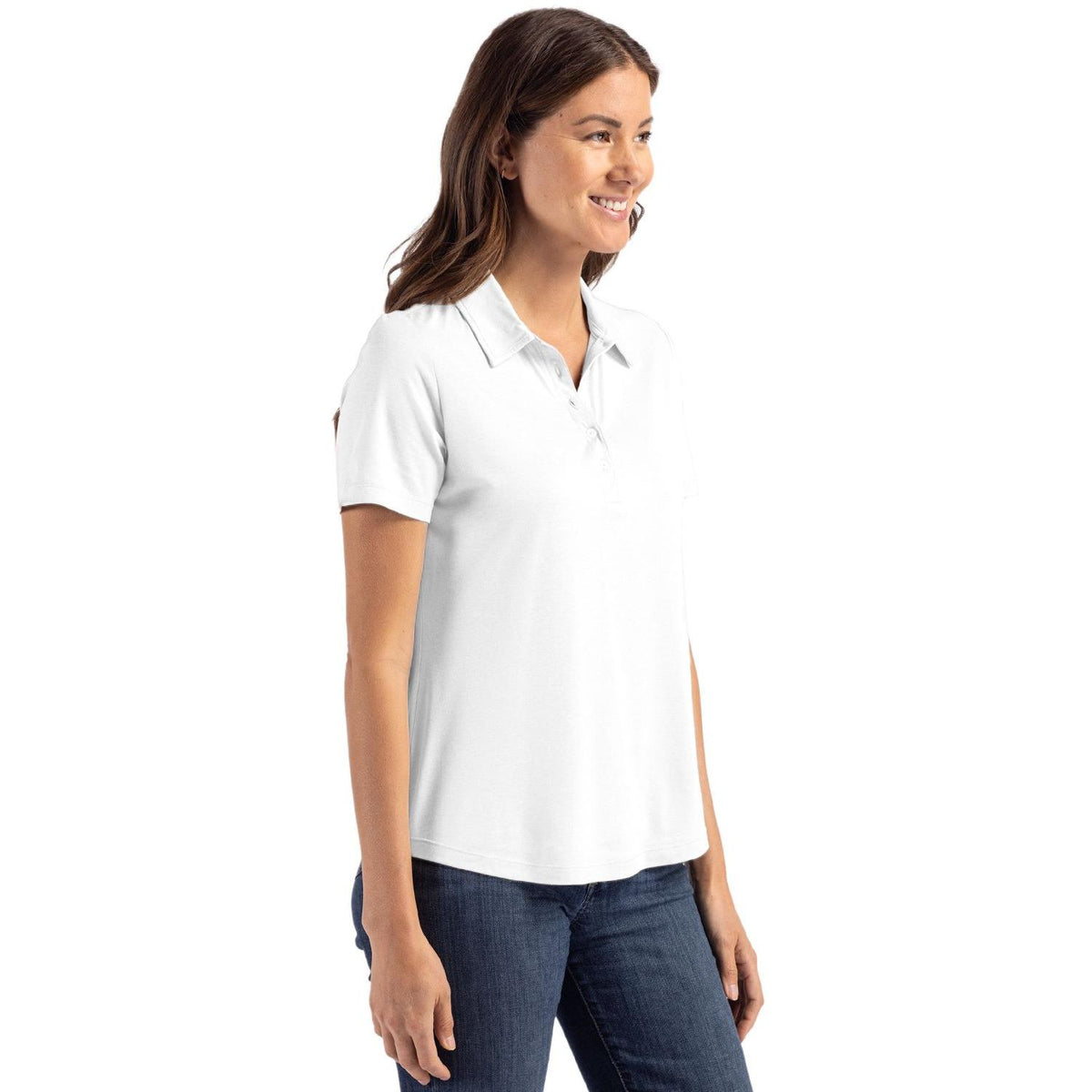 Cutter & Buck Coastline Recycled Double Peached Womens Polo