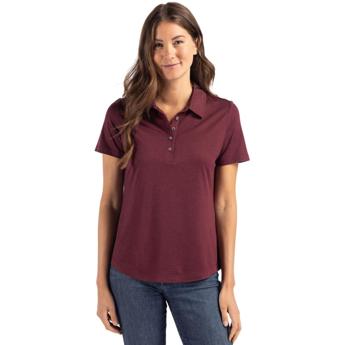 Cutter & Buck Coastline Recycled Double Peached Womens Polo