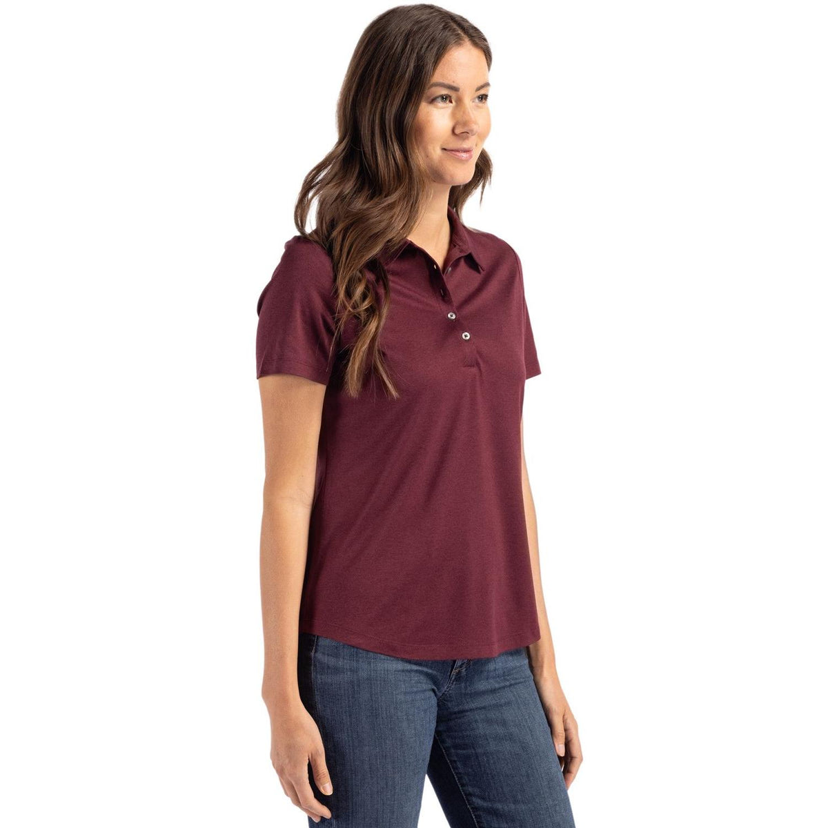 Cutter & Buck Coastline Recycled Double Peached Womens Polo