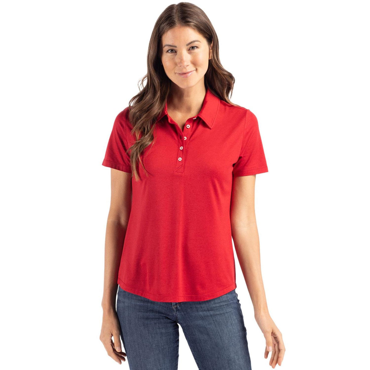 Cutter & Buck Coastline Recycled Double Peached Womens Polo