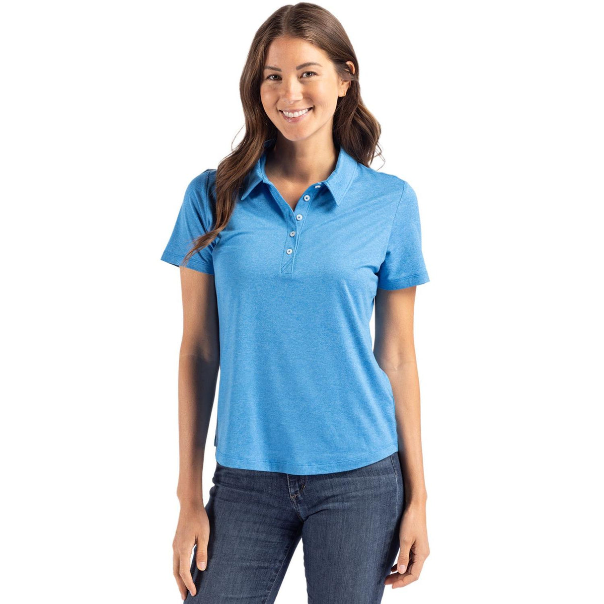Cutter & Buck Coastline Recycled Double Peached Womens Polo