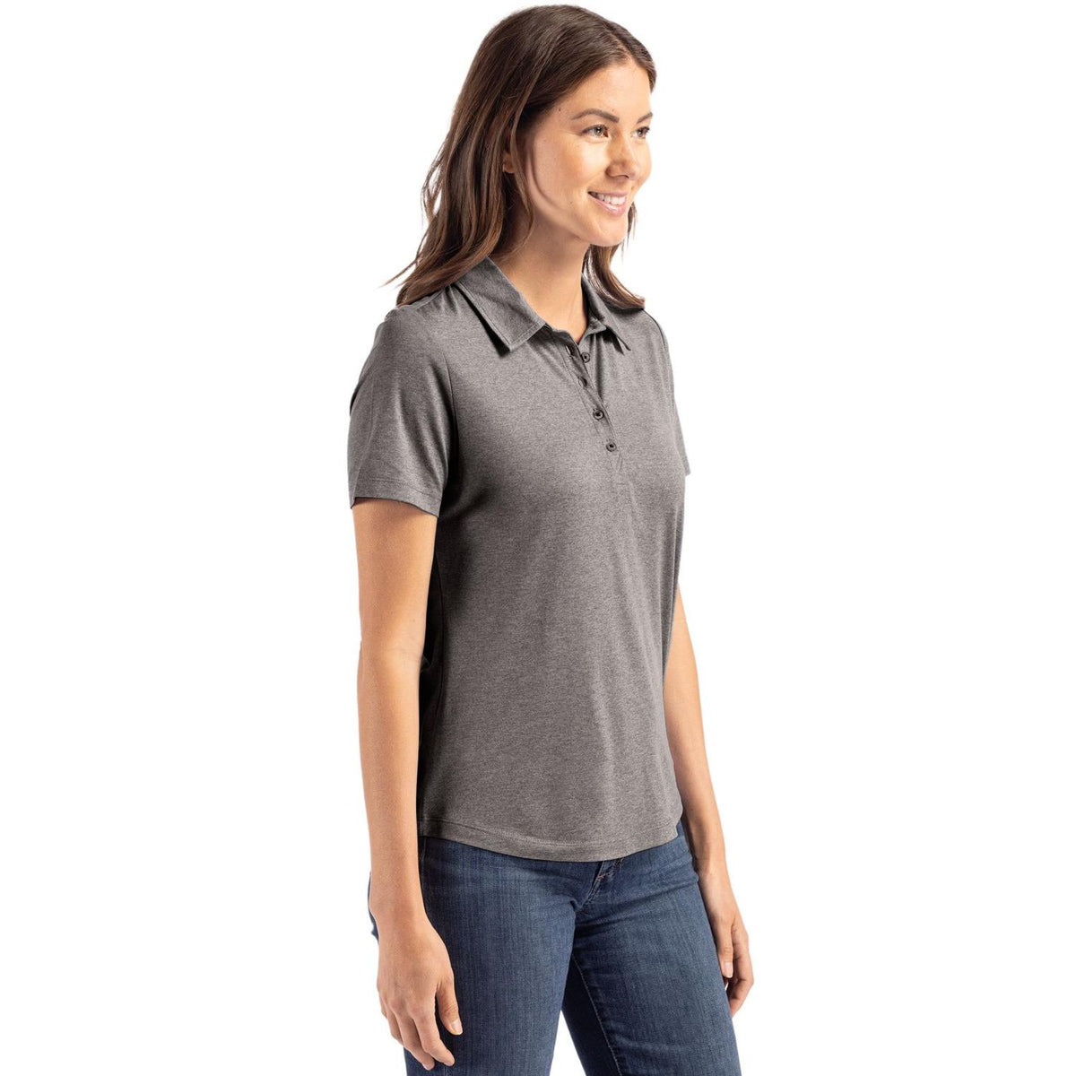 Cutter & Buck Coastline Recycled Double Peached Womens Polo