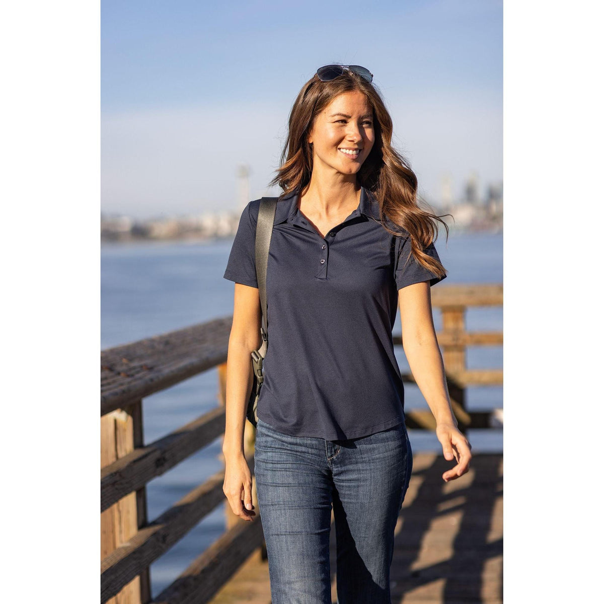 Cutter & Buck Coastline Recycled Double Peached Womens Polo
