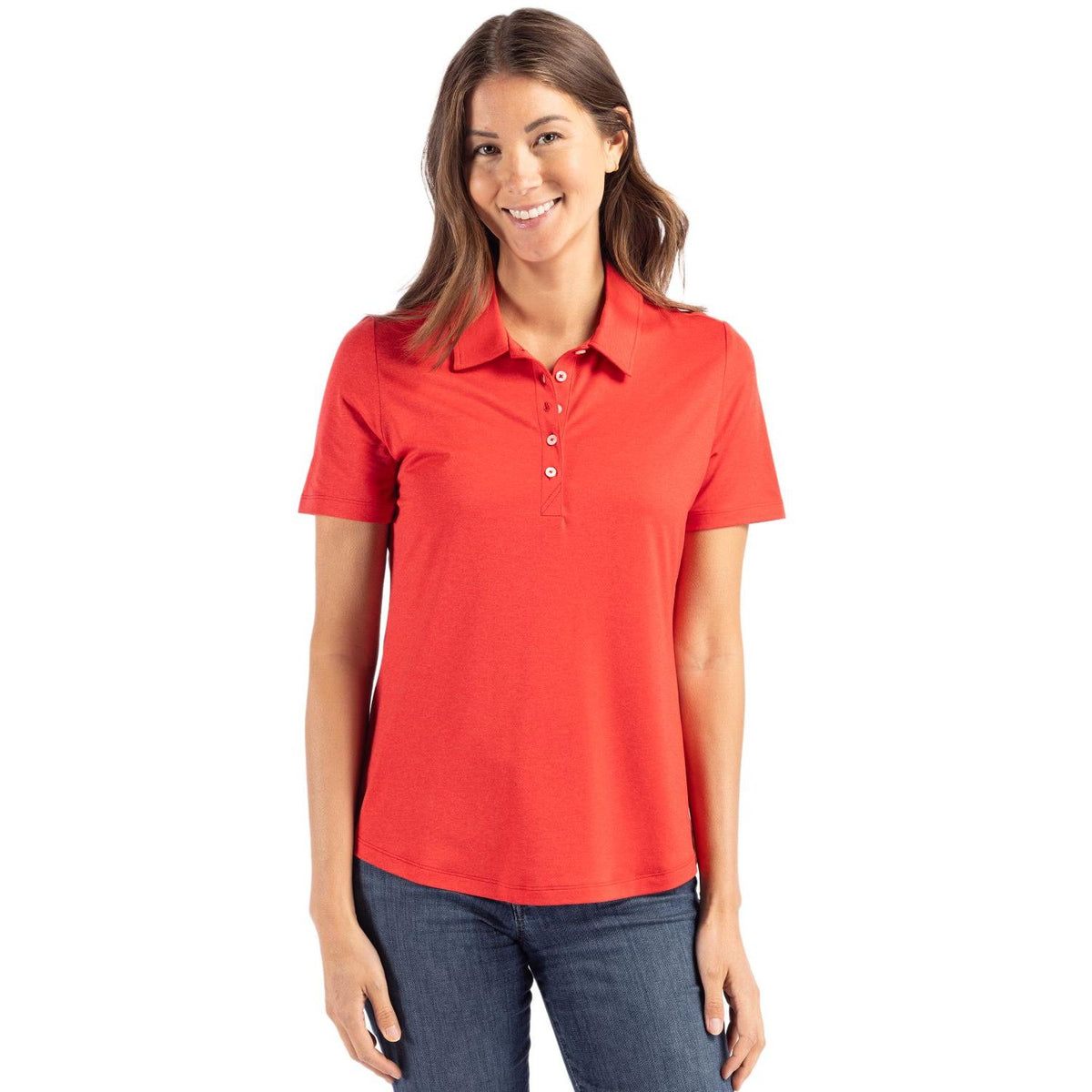 Cutter & Buck Coastline Recycled Double Peached Womens Polo
