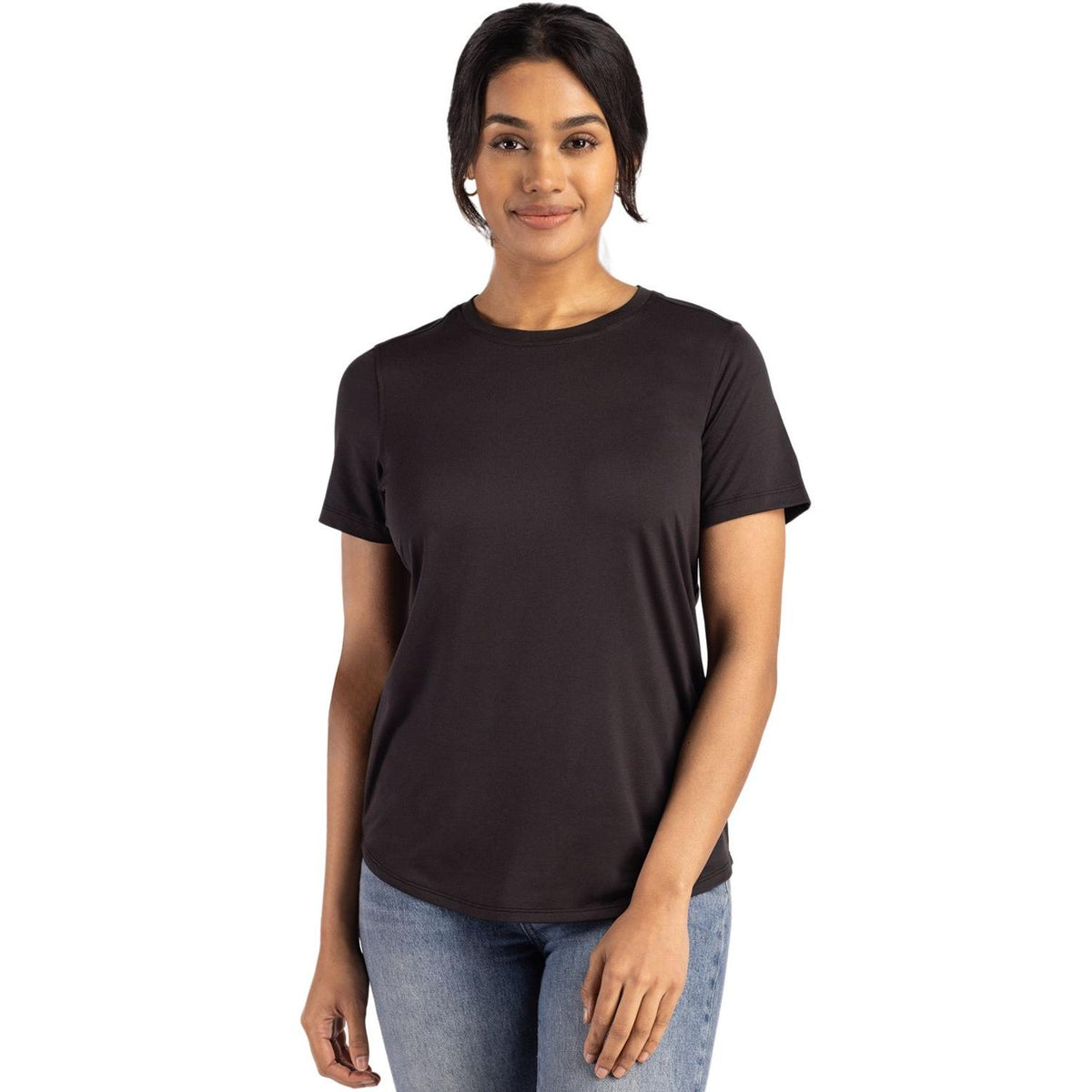 Cutter & Buck Coastline Recycled Double Peached Womens Short Sleeve Tee