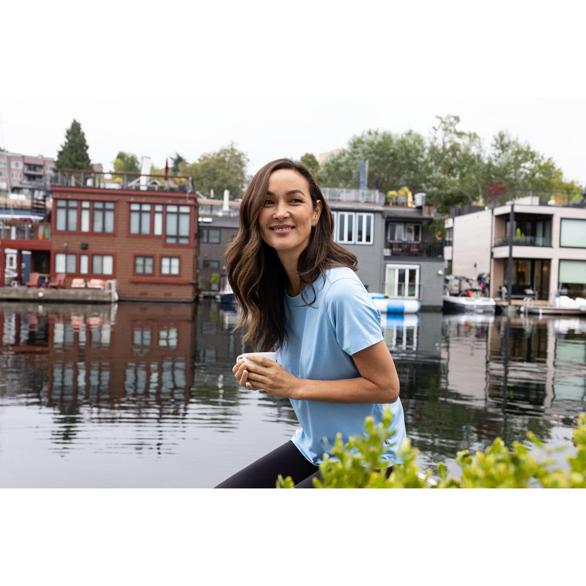 Cutter & Buck Coastline Recycled Double Peached Womens Short Sleeve Tee
