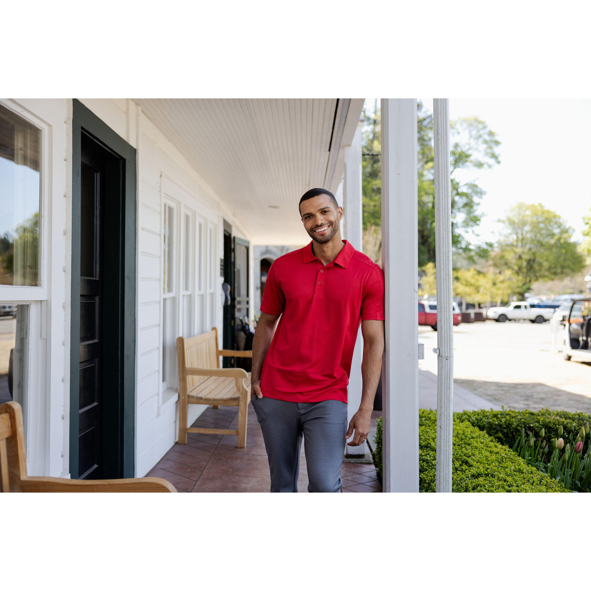 Cutter & Buck Prospect Recycled Featherlight Stretch Mens Polo