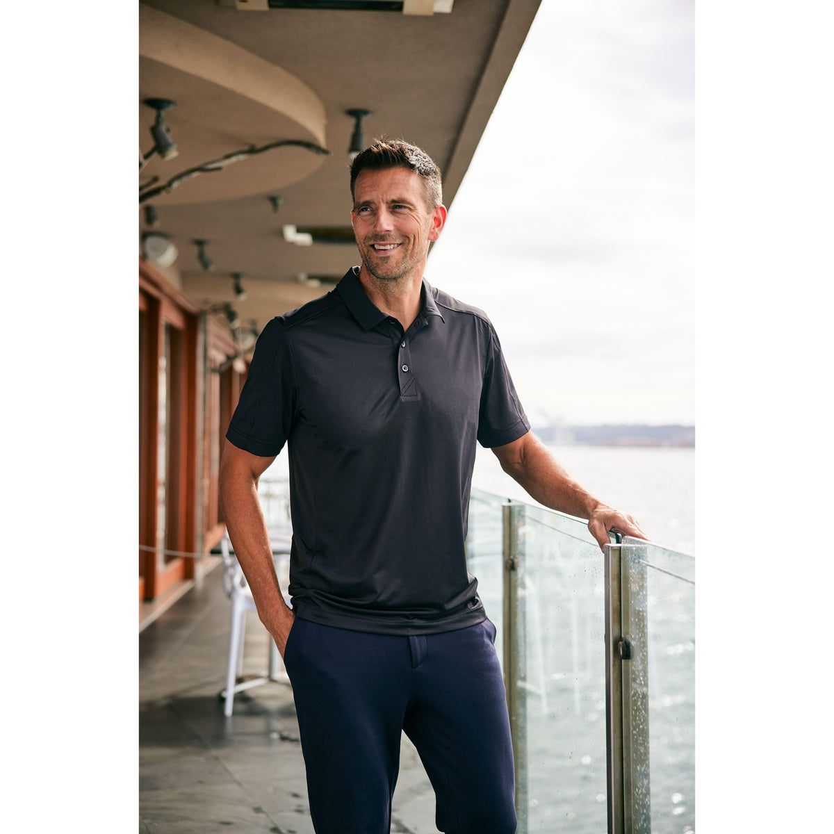 Cutter & Buck Prospect Recycled Featherlight Stretch Mens Polo