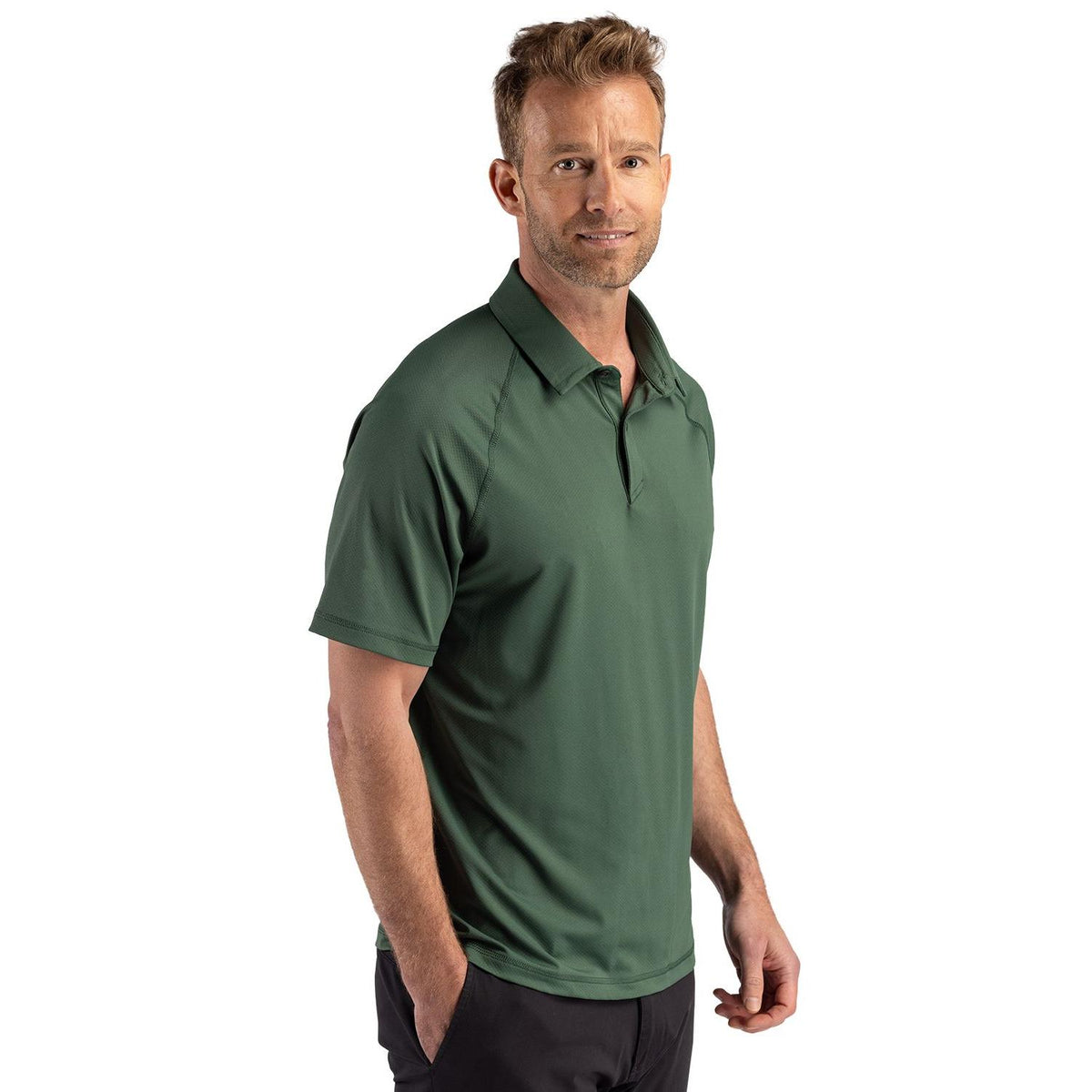 Cutter & Buck Prospect Recycled Featherlight Stretch Mens Sport Polo