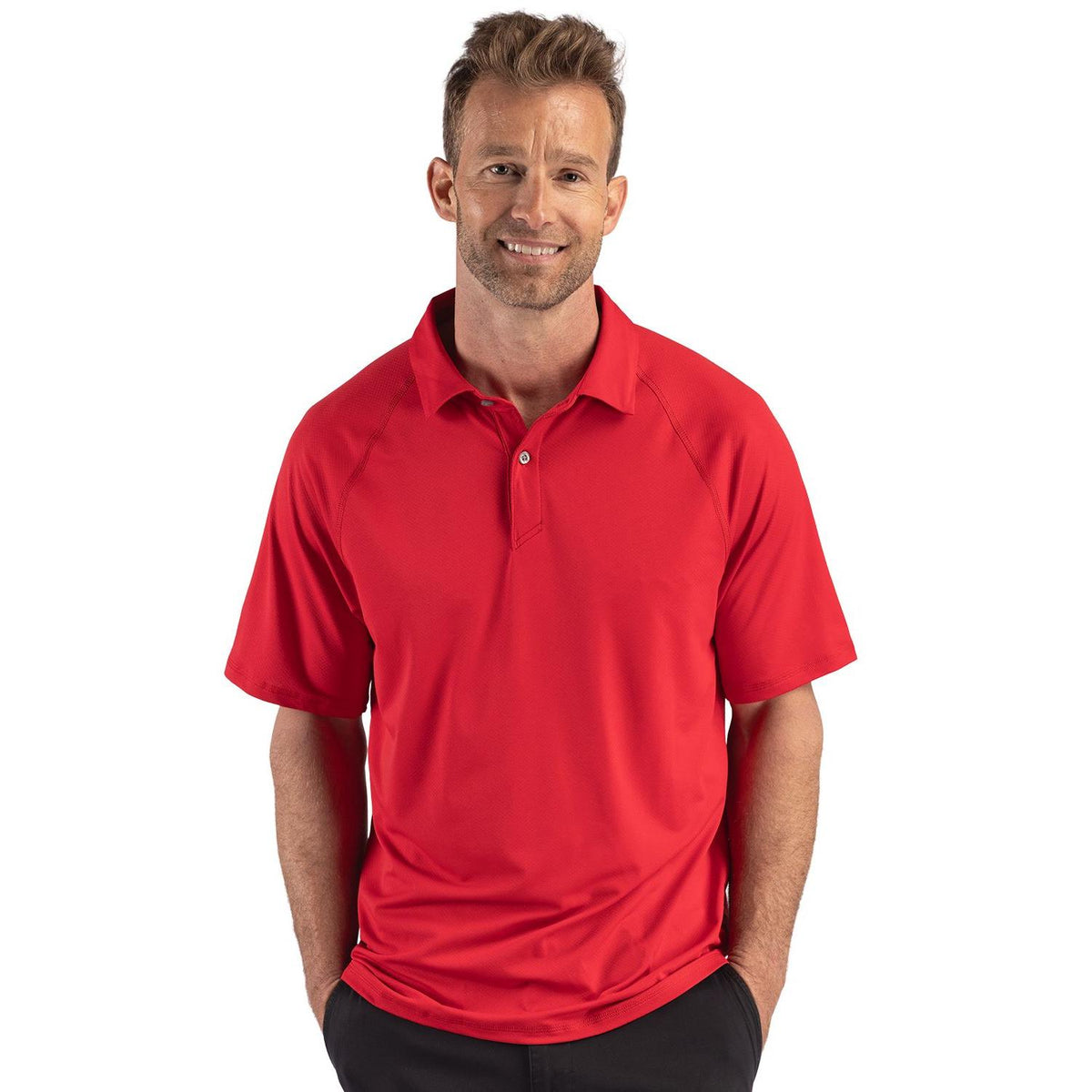Cutter & Buck Prospect Recycled Featherlight Stretch Mens Sport Polo