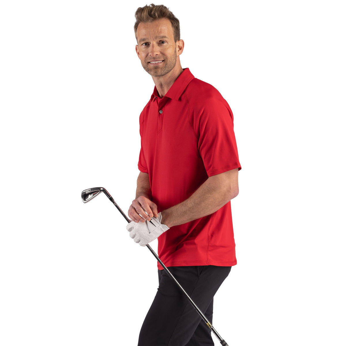 Cutter & Buck Prospect Recycled Featherlight Stretch Mens Sport Polo