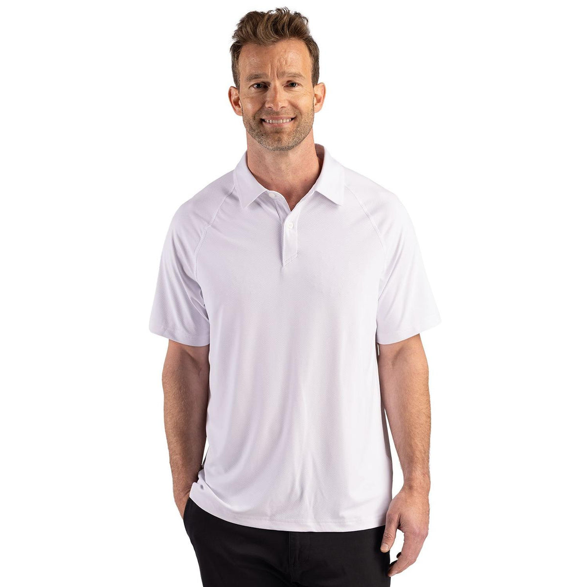 Cutter & Buck Prospect Recycled Featherlight Stretch Mens Sport Polo