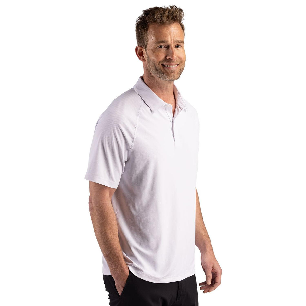 Cutter & Buck Prospect Recycled Featherlight Stretch Mens Sport Polo