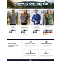 Cutter & Buck Prospect Recycled Featherlight Stretch Mens Sport Polo
