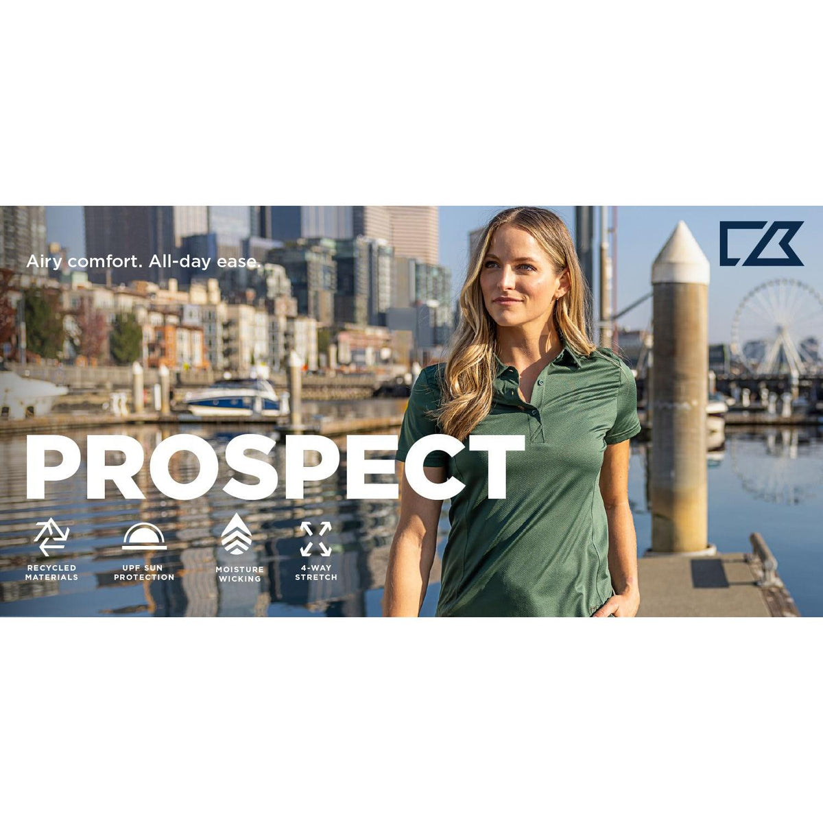 Cutter & Buck Prospect Recycled Featherlight Stretch Womens Polo