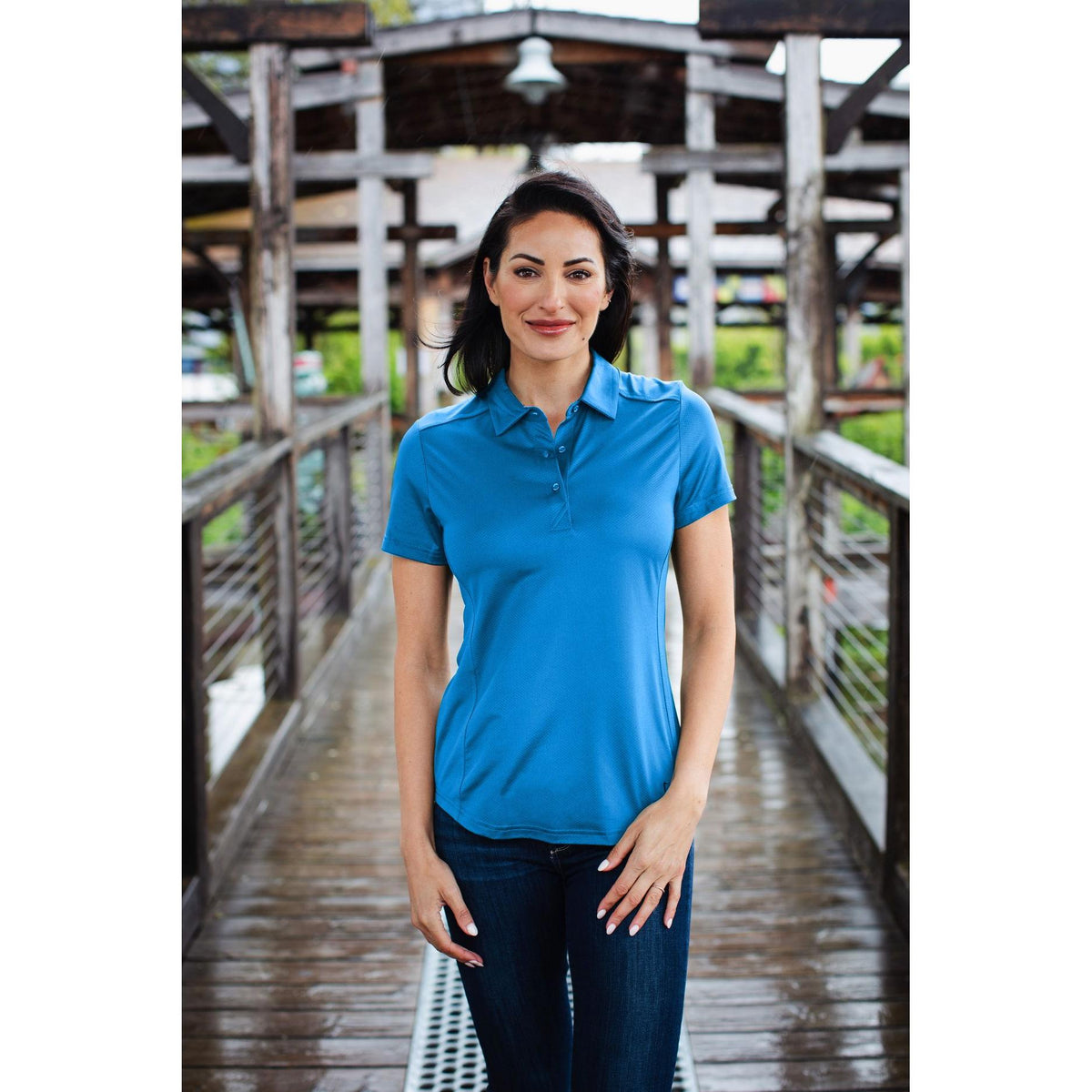 Cutter & Buck Prospect Recycled Featherlight Stretch Womens Polo