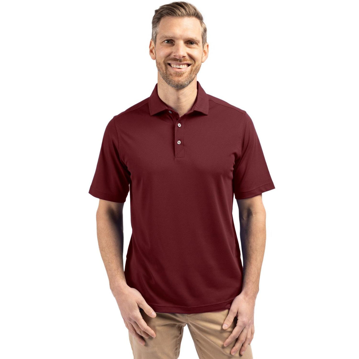 Cutter & Buck Virtue Recycled Featherlight Pique Mens Polo