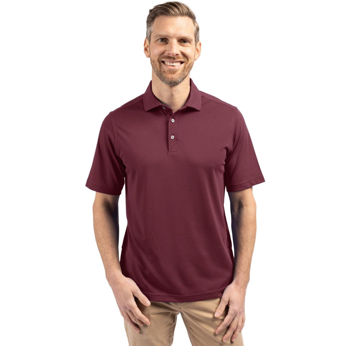 Cutter & Buck Virtue Recycled Featherlight Pique Mens Polo