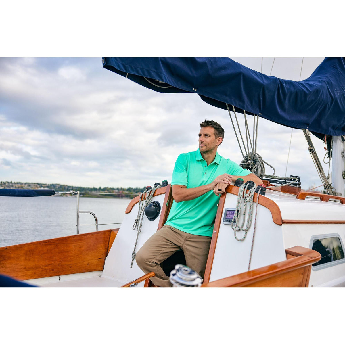 Cutter & Buck Virtue Recycled Featherlight Pique Mens Polo