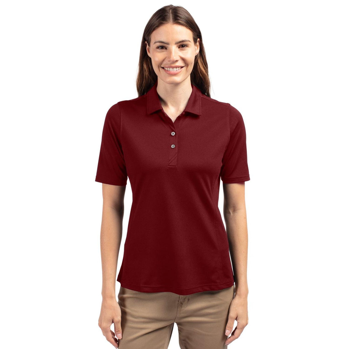 Cutter & Buck Virtue Recycled Featherlight Pique Womens Polo