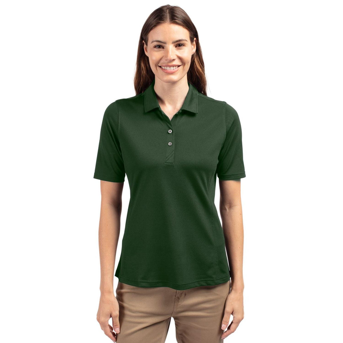Cutter & Buck Virtue Recycled Featherlight Pique Womens Polo