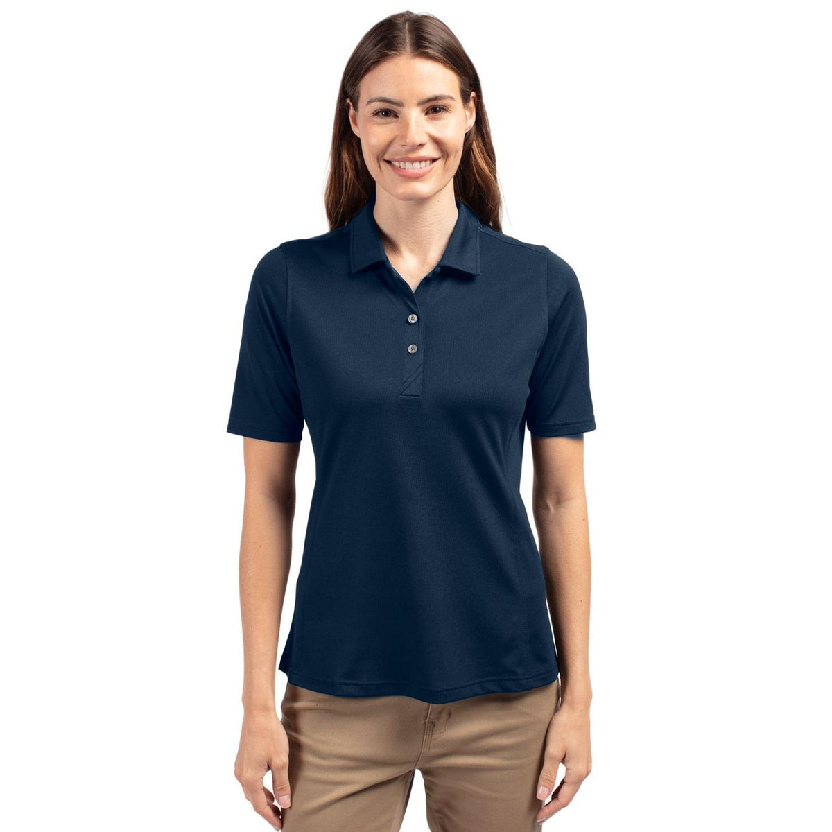 Cutter & Buck Virtue Recycled Featherlight Pique Womens Polo