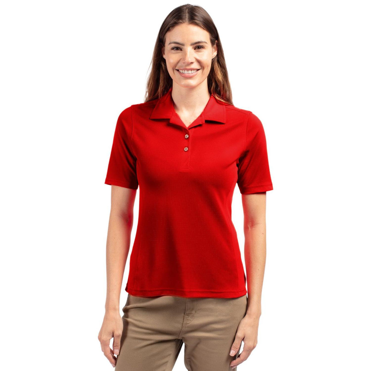 Cutter & Buck Virtue Recycled Featherlight Pique Womens Polo