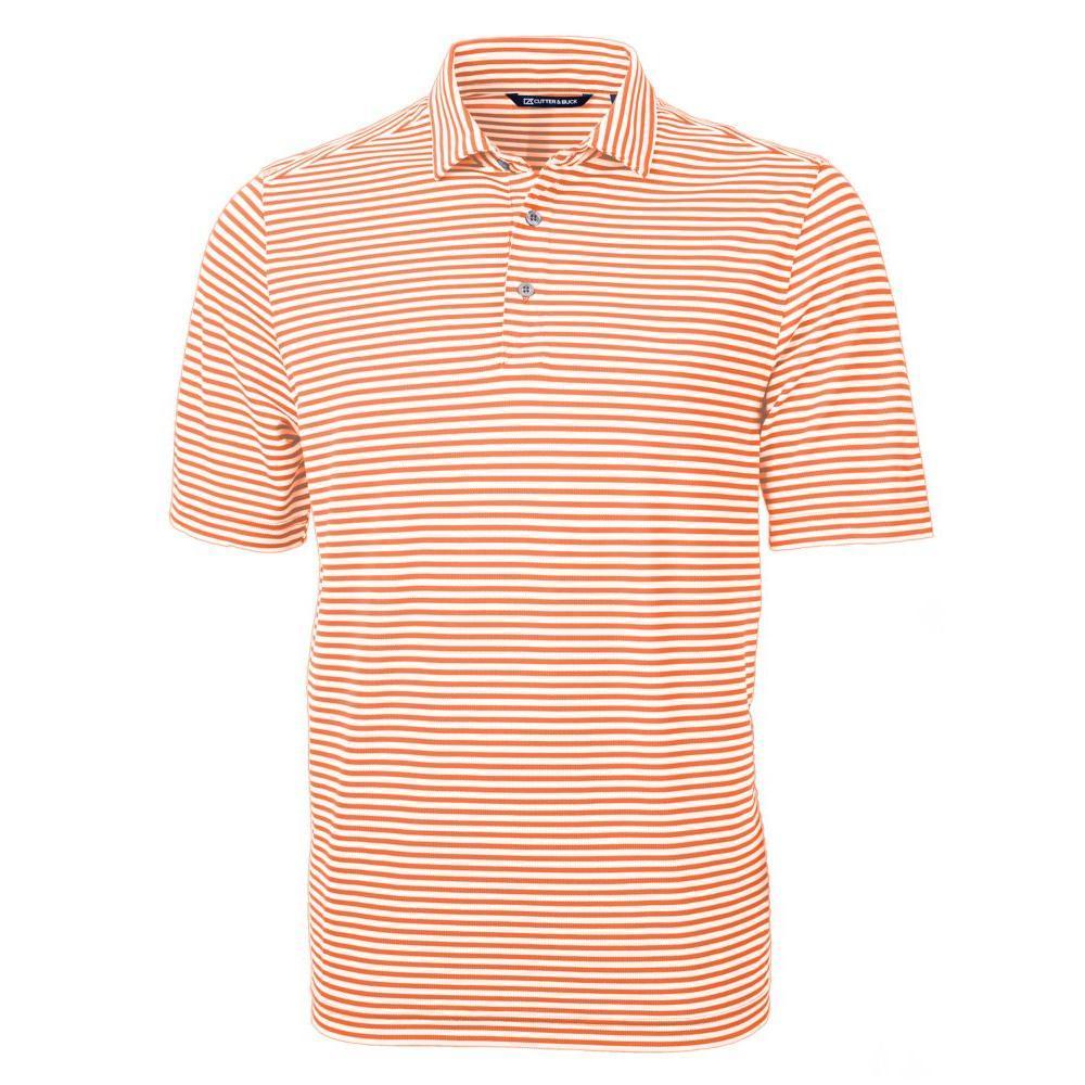 Cutter & Buck Virtue Recycled Stripe Featherlight Pique Mens Polo