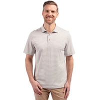 Cutter & Buck Virtue Recycled Stripe Featherlight Pique Mens Polo