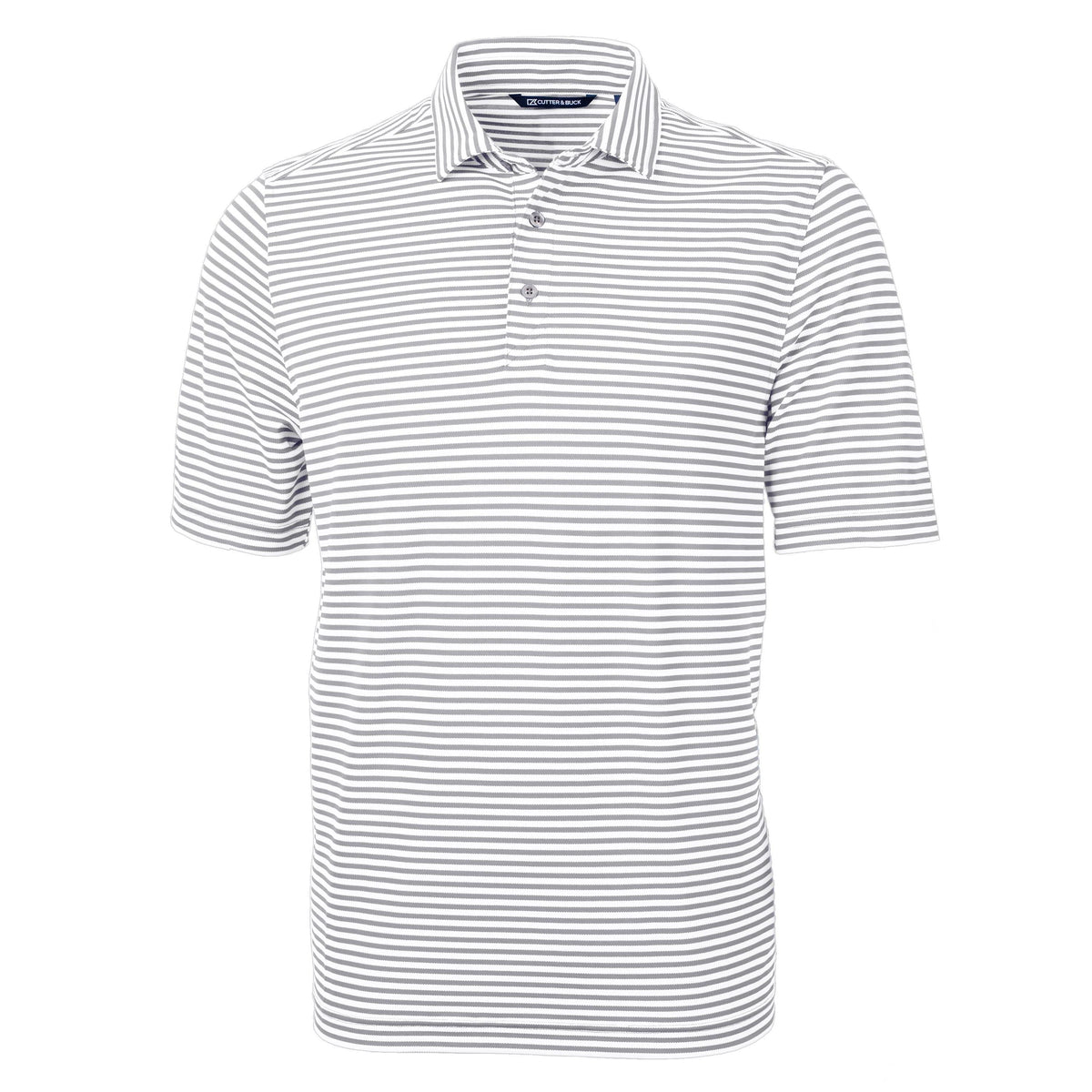 Cutter & Buck Virtue Recycled Stripe Featherlight Pique Mens Polo