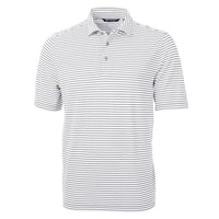 Cutter & Buck Virtue Recycled Stripe Featherlight Pique Mens Polo