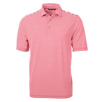 Cutter & Buck Virtue Recycled Stripe Featherlight Pique Mens Polo