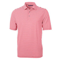 Cutter & Buck Virtue Recycled Stripe Featherlight Pique Mens Polo