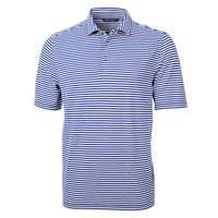 Cutter & Buck Virtue Recycled Stripe Featherlight Pique Mens Polo