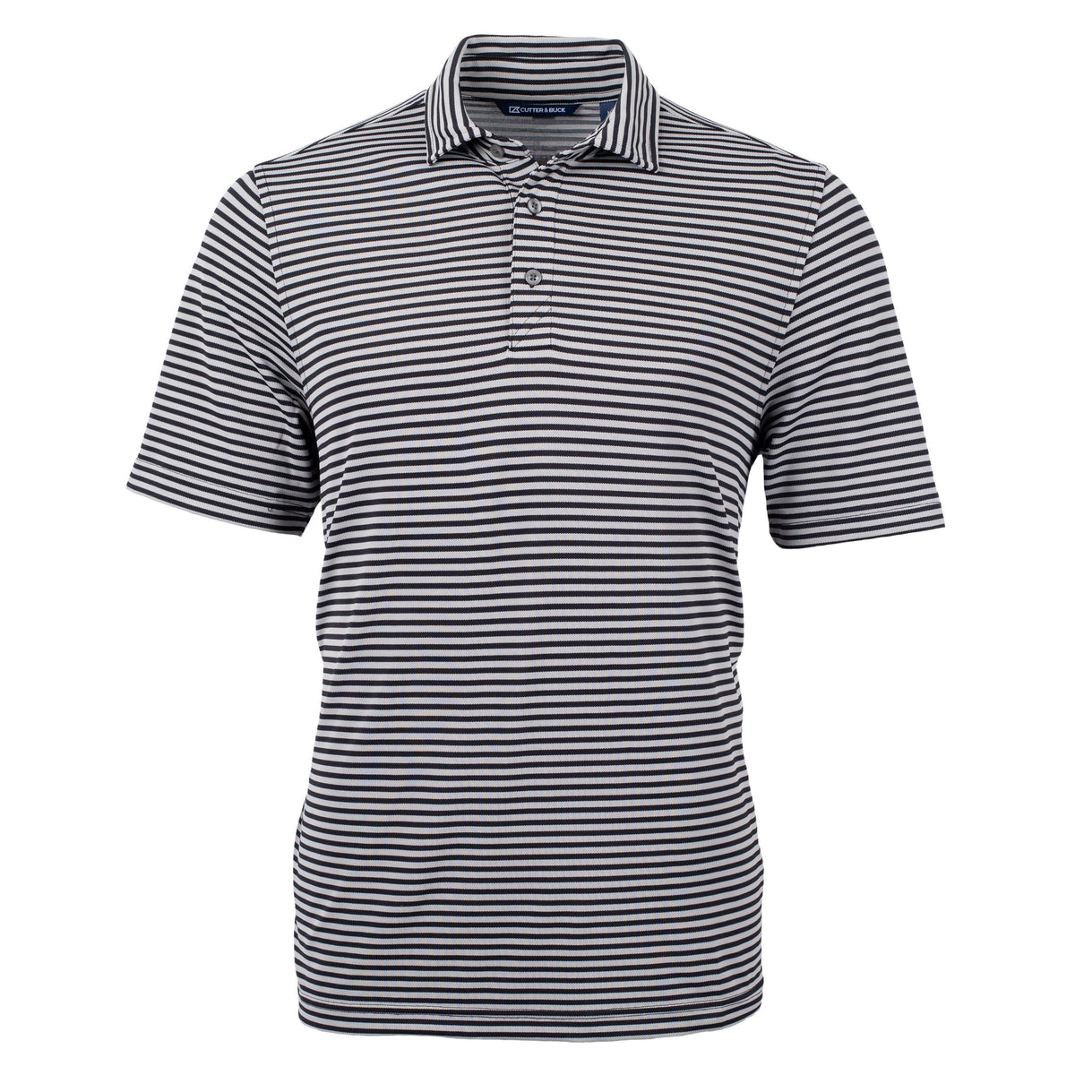 Cutter & Buck Virtue Recycled Stripe Featherlight Pique Mens Polo