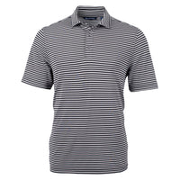 Cutter & Buck Virtue Recycled Stripe Featherlight Pique Mens Polo