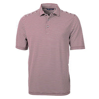 Cutter & Buck Virtue Recycled Stripe Featherlight Pique Mens Polo