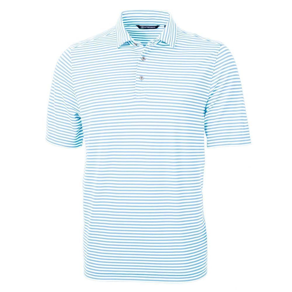 Cutter & Buck Virtue Recycled Stripe Featherlight Pique Mens Polo