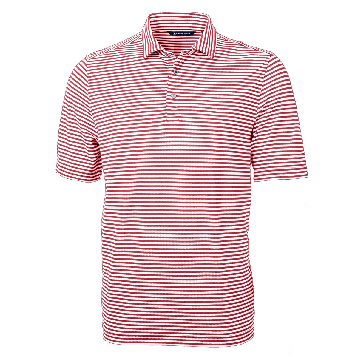 Cutter & Buck Virtue Recycled Stripe Featherlight Pique Mens Polo